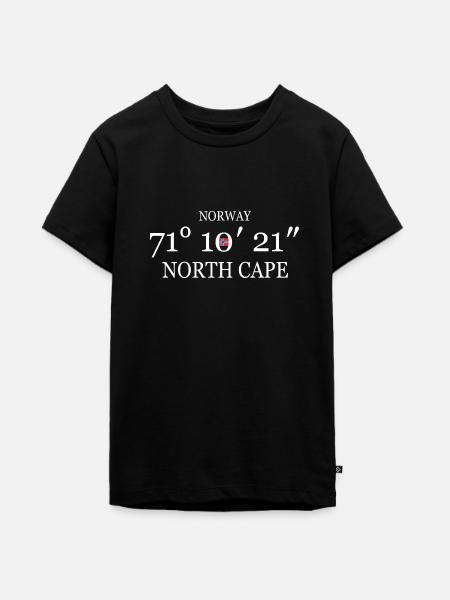 Norway North Cape 71 10 21 Nordkap - Teenager Premium Bio T-Shirt - Schwarz