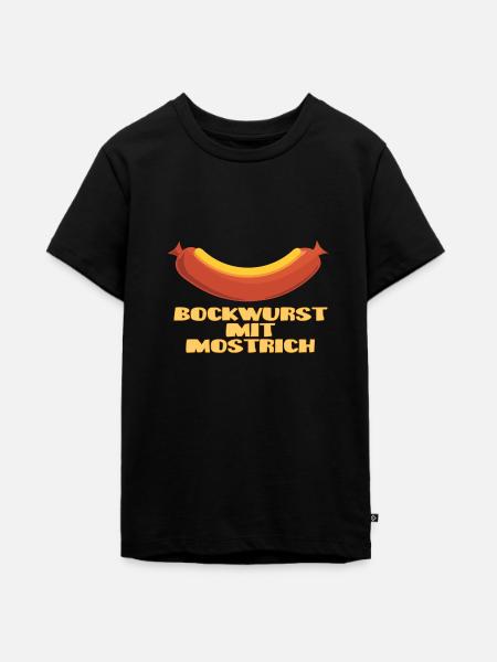 BockWurst (Mostrich-Edition) - Teenager Premium Bio T-Shirt - Schwarz