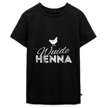 Wuide Henna weiss - Teenager Premium Bio T-Shirt - Schwarz - Vorne - AI Model Teenager Male light (155cm)