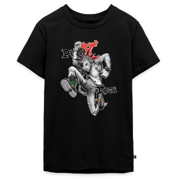 Punk 'n' roll - v1 - T-shirt Premium bio Ado - noir - Devant - AI Model Teenager Male light (155cm)