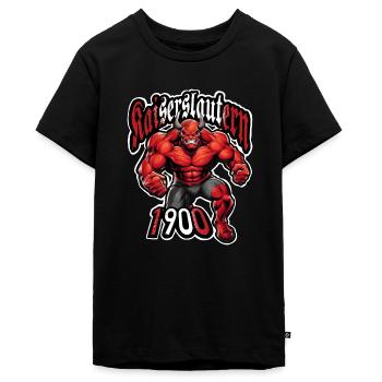 BEESART8 KAISERSLAUTERN 1900 TEUFEL - Teenager Premium Bio T-Shirt - Schwarz - Vorne - AI Model Teenager Male light (155cm)