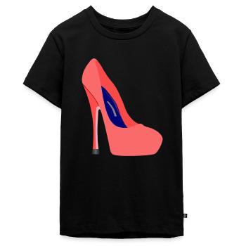 chaussure stiletto talons hauts - T-shirt Premium bio Ado - noir - Devant - AI Model Teenager Male light (155cm)