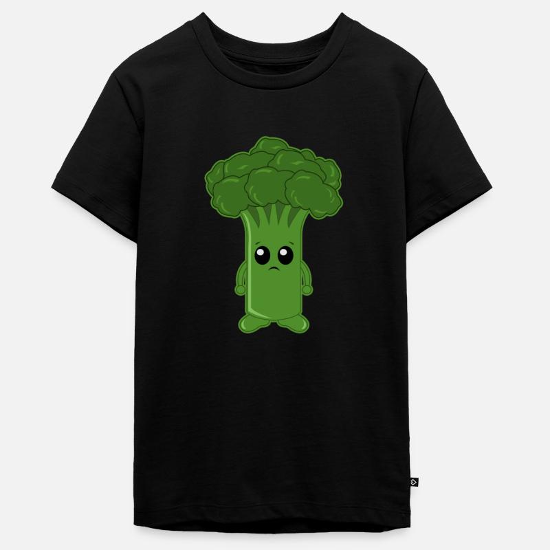 Brocolli triste - T-shirt Premium bio Ado - noir