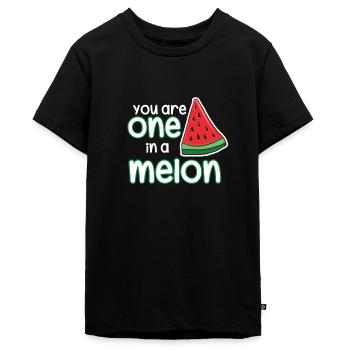 melons - T-shirt Premium bio Ado - noir - Devant - AI Model Teenager Male light (155cm)