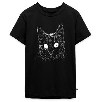 Tier,tiere,Katze,Katzen,Haustier,Tier liebe - Teenager Premium Bio T-Shirt - Schwarz - Vorne - AI Model Teenager Male light (155cm)