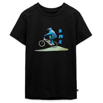 bmx - Teenager Premium Bio T-Shirt - Schwarz - Vorne - AI Model Teenager Male light (155cm)