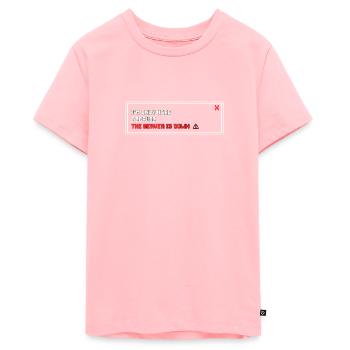 Joueur, je suis juste ici parce que le serveur est en panne - T-shirt Premium bio Ado - rose - Devant