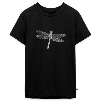 Fliegende Libelle - Teenager Premium Bio T-Shirt - Schwarz - Vorne - AI Model Teenager Male light (155cm)