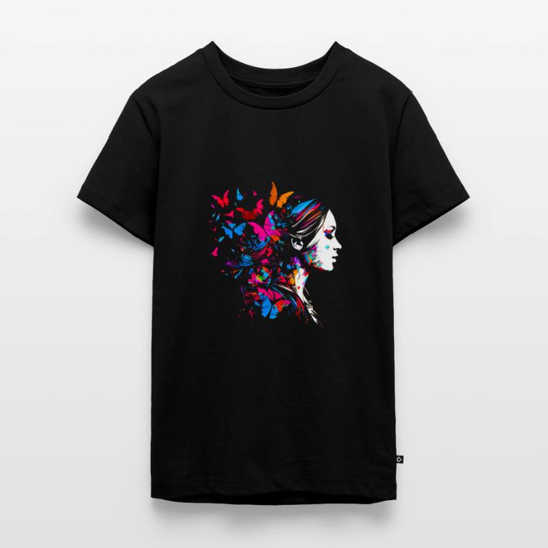 Psychedelisches Artwork Schmetterlinge - Open Mind Teenager Premium Bio T-Shirt