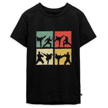 Karaté - T-shirt Premium bio Ado - noir - Devant - AI Model Teenager Male light (155cm)