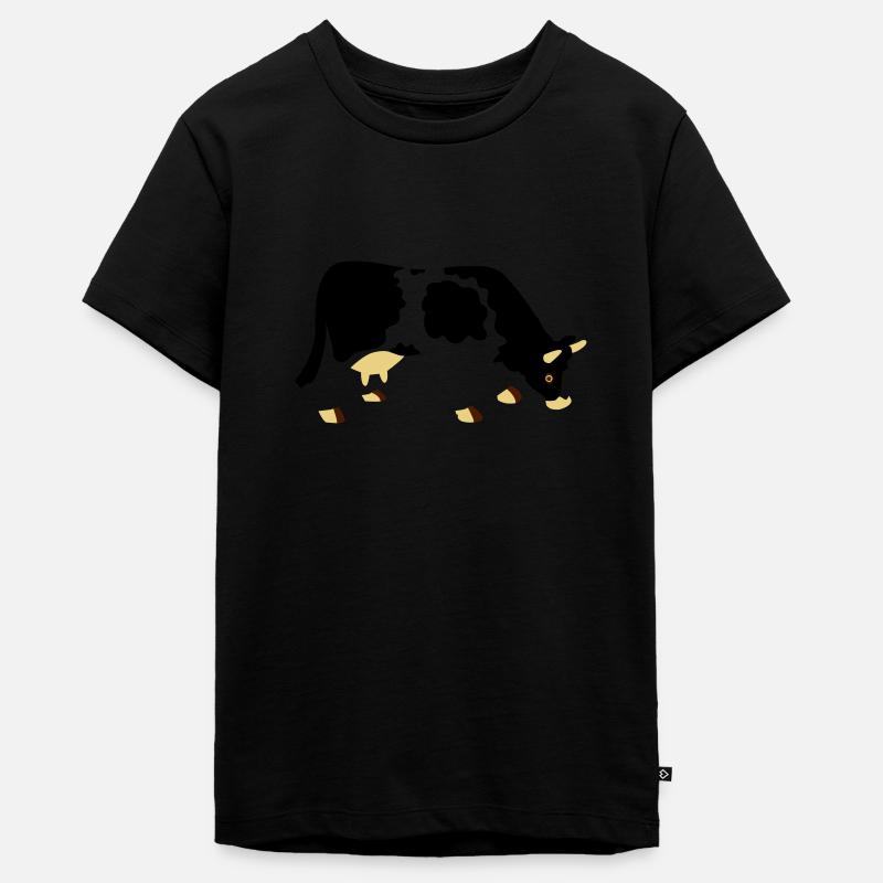Vache avec des trous - T-shirt Premium bio Ado - noir