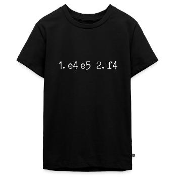L’AMBITION ROYALE DE NOTATION ÉCHECS OUVERTURE D’ÉCHECS - T-shirt Premium bio Ado - noir - Devant - AI Model Teenager Male light (155cm)