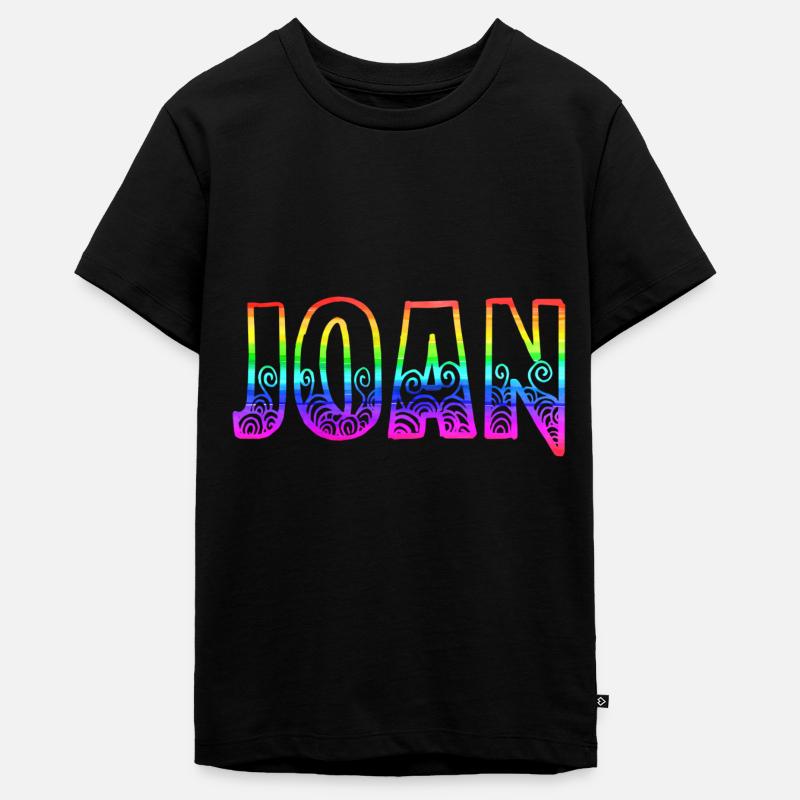 Joan RS Arc-en-ciel - T-shirt Premium bio Ado - noir