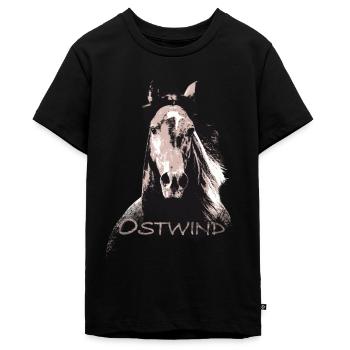 OSTWIND Aufbruch Nach Ora Porträt Hengst - Teenager Premium Bio T-Shirt - Schwarz - Vorne - AI Model Teenager Male light (155cm)