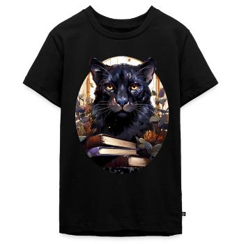 Panther - Teenager Premium Bio T-Shirt - Schwarz - Vorne - AI Model Teenager Male light (155cm)