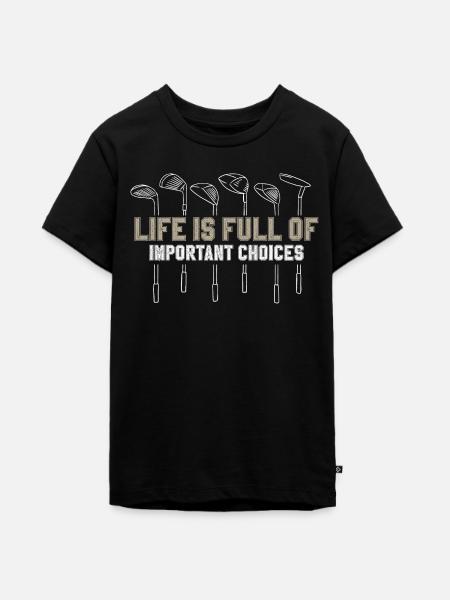 Golf Golfschläger - Teenager Premium Bio T-Shirt - Schwarz