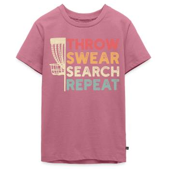 Disc Golf - Lancer jurer Recherche Répéter Drôle - T-shirt Premium bio Ado - mauve - Devant - AI Model Teenager Male light (155cm)