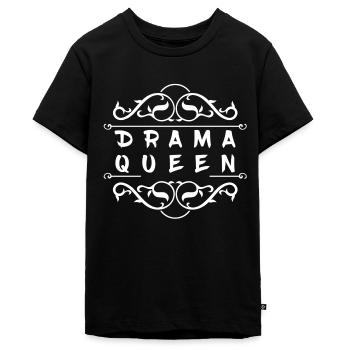 Drama Queen - Teenager Premium Bio T-Shirt - Schwarz - Vorne - AI Model Teenager Male light (155cm)
