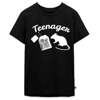 Teenager lustig Shirt - Teenager Premium Bio T-Shirt - Schwarz - Vorne - AI Model Teenager Male light (155cm)