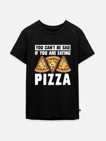 Pizza Pizzeria Pizzabäcker - Teenager Premium Bio T-Shirt - Schwarz