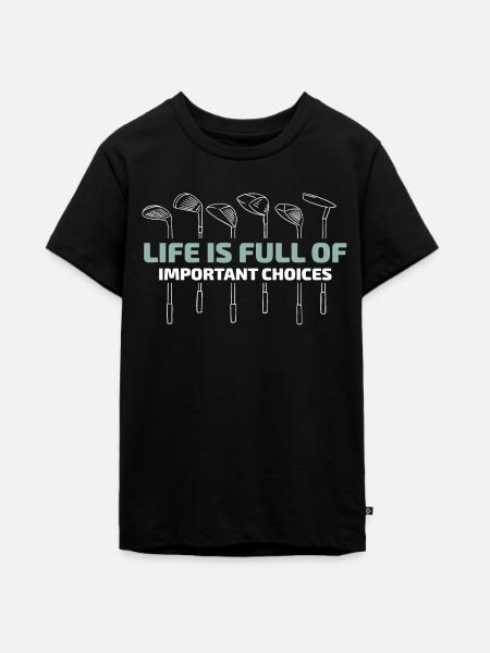 Wähle deinen Golfschläger - Teenager Premium Bio T-Shirt - Schwarz
