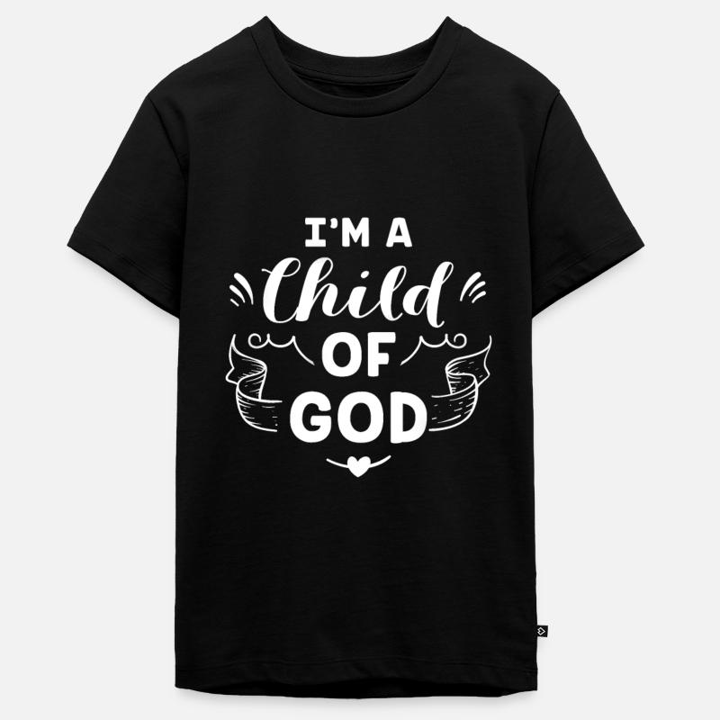 Ich bin ein Kind Gottes - Teenager Premium Bio T-Shirt - Schwarz