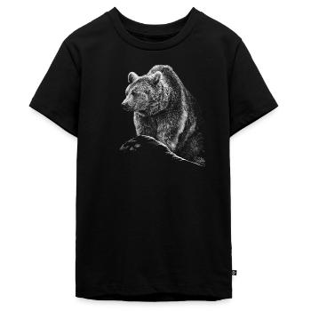 Bear - T-shirt Premium bio Ado - noir - Devant - AI Model Teenager Male light (155cm)