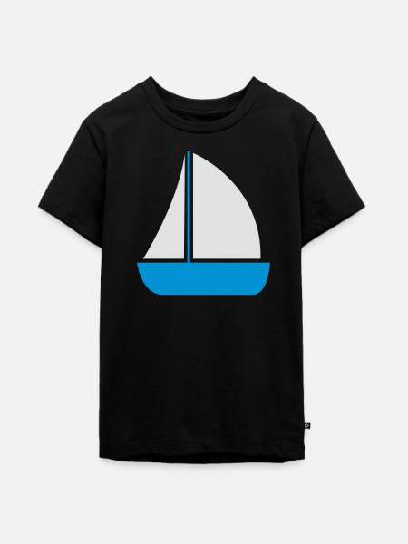 Segelboot - Teenager Premium Bio T-Shirt - Schwarz