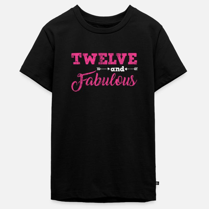 12e anniversaire - T-shirt Premium bio Ado - noir