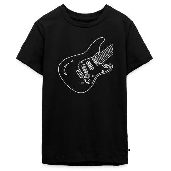 Gitarre - Teenager Premium Bio T-Shirt - Schwarz - Vorne - AI Model Teenager Male light (155cm)