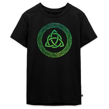 Nœud celtique - T-shirt Premium bio Ado - noir - Devant - AI Model Teenager Male light (155cm)