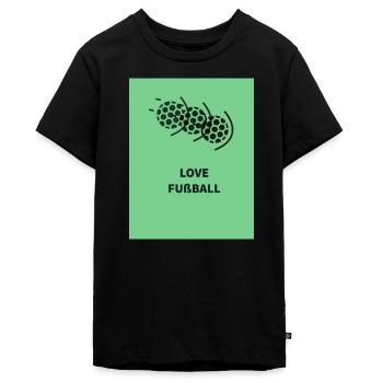 Fußball Leidenschaft Motiv - Teenager Premium Bio T-Shirt - Schwarz - Vorne - AI Model Teenager Male light (155cm)