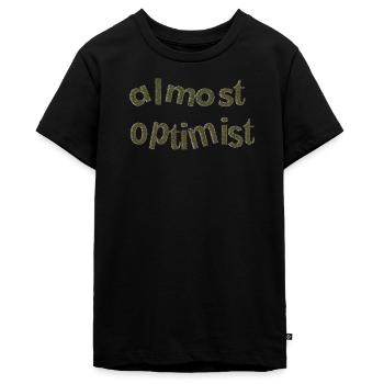 Optimiste 3 - T-shirt Premium bio Ado - noir - Devant - AI Model Teenager Male light (155cm)