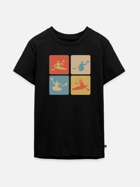 Kanupolo Kanu Design - Teenager Premium Bio T-Shirt - Schwarz