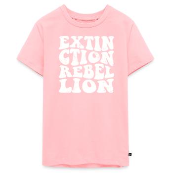 Extinction Rebellion Rétro blanc - T-shirt Premium bio Ado - rose - Devant