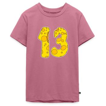 13 Jahre Lustig Käse - Teenager Premium Bio T-Shirt - Mauve - Vorne - AI Model Teenager Male light (155cm)