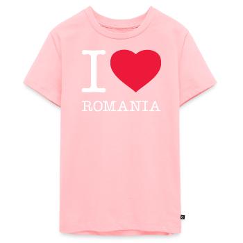 J’AIME LA ROUMANIE Rumänien - T-shirt Premium bio Ado - rose - Devant
