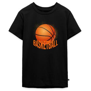 Basketball - Teenager Premium Bio T-Shirt - Schwarz - Vorne - AI Model Teenager Male light (155cm)