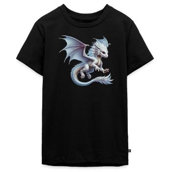 Drache - Teenager Premium Bio T-Shirt - Schwarz - Vorne - AI Model Teenager Male light (155cm)
