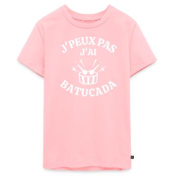 batucada, percussion, samba - T-shirt Premium bio Ado - rose - Devant