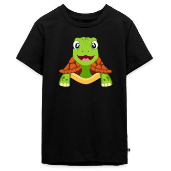 Tortues Tortues - T-shirt Premium bio Ado - noir - Devant - AI Model Teenager Male light (155cm)