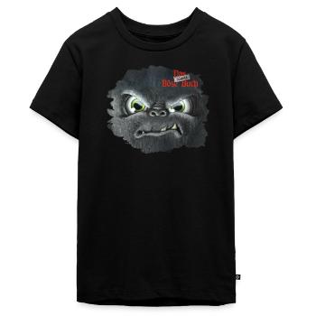 Das Kleine Böse Buch Böses Gesicht Und Logo - Teenager Premium Bio T-Shirt - Schwarz - Vorne - AI Model Teenager Male light (155cm)