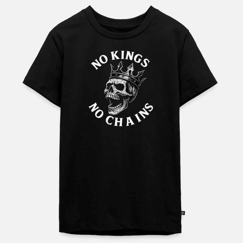 Pas de rois pas de chaînes Crâne - T-shirt Premium bio Ado - noir
