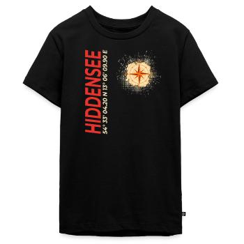 Hiddensee - Teenager Premium Bio T-Shirt - Schwarz - Vorne - AI Model Teenager Male light (155cm)