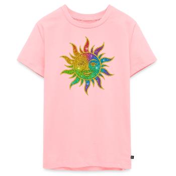 Rainbow Sun Glitter Star - Teenager Premium Organic T-Shirt - rose - Front