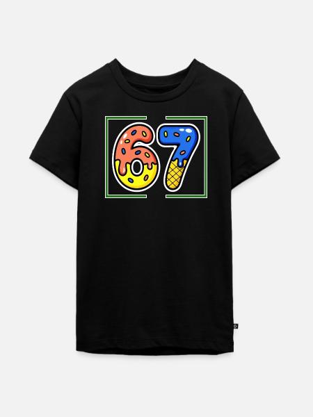 Soixante-sept, 67, 6, 7 - T-shirt Premium bio Ado - noir