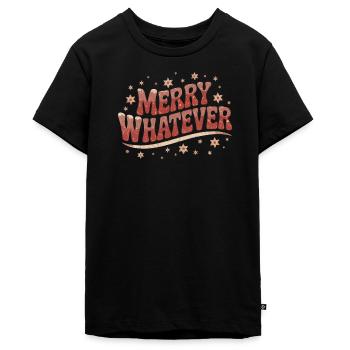Funny Christmas motif Christmas grouch - Teenager Premium Organic T-Shirt - black - Front - AI Model Teenager Male light (155cm)