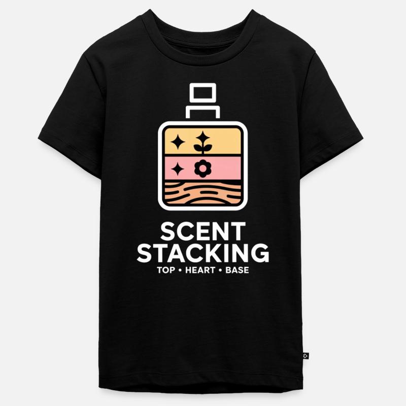 Notes de base sur le ciel empilant les odeurs - T-shirt Premium bio Ado - noir