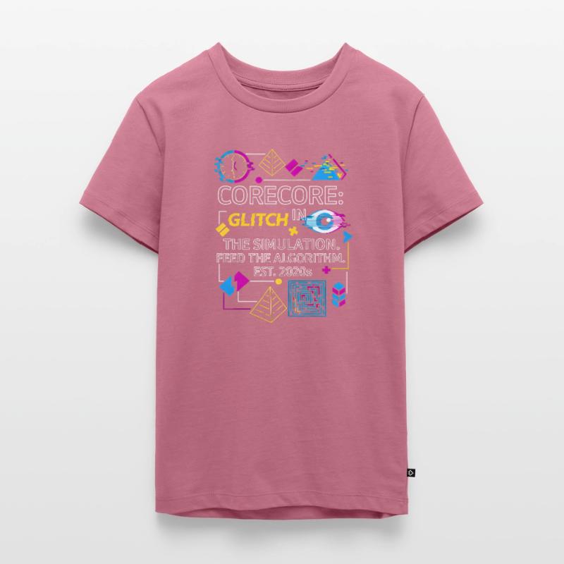 Corecore Glitch Simulation Algorithm Collage Teenager Premium Bio T-Shirt