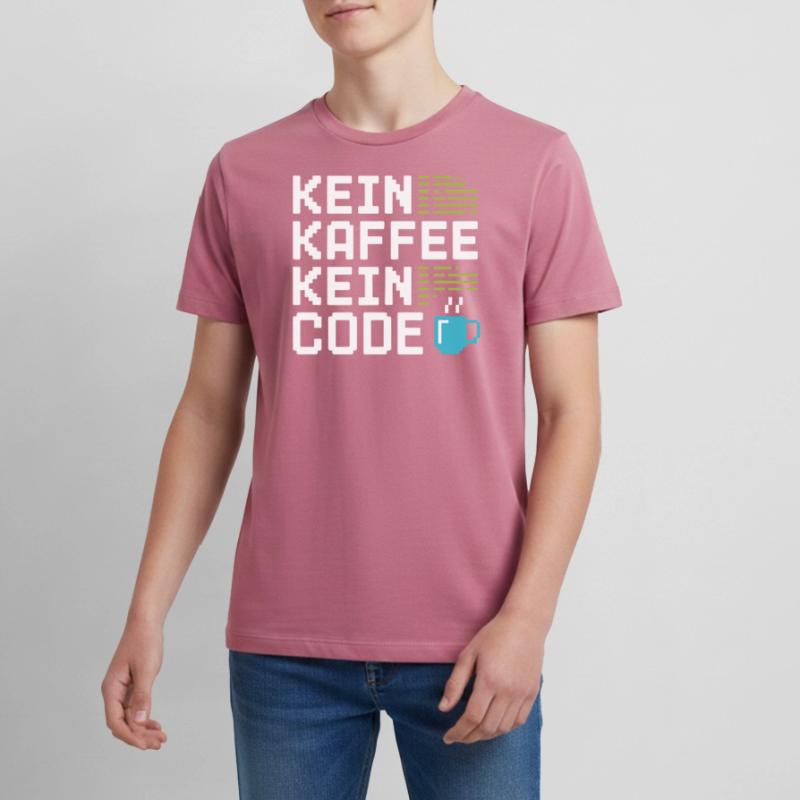 Kein Kaffee Kein Code Programmierer Informatiker Teenager Premium Bio T-Shirt